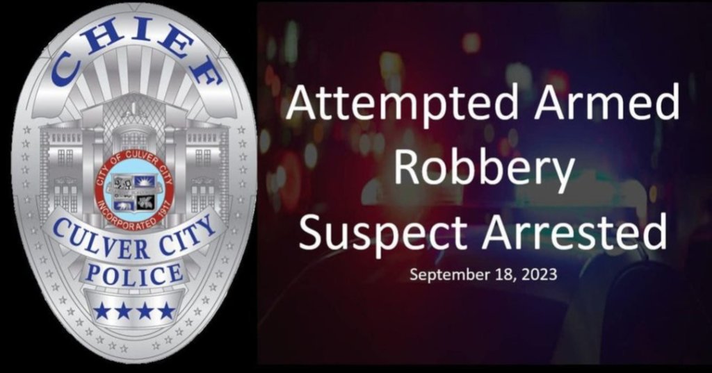 Culver City Police Confront Armed Robbery Suspect at Grace Lutheran Church - Vimarsana News