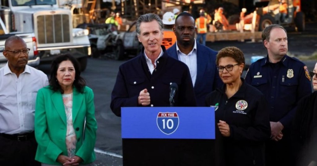 Governor Newsom Updates Ongoing 10 Freeway Recovery Efforts After Raging Weekend Blaze - Vimarsana News